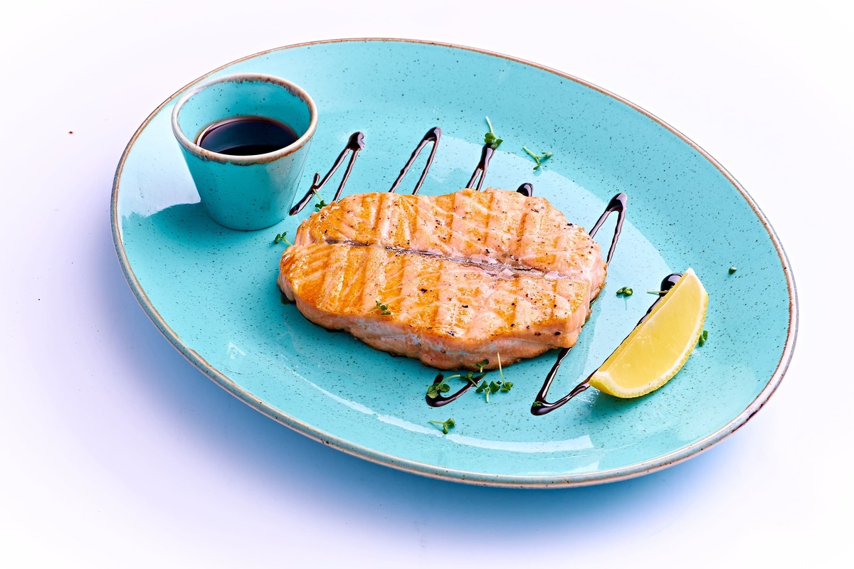 стейк из сёмги на гриле