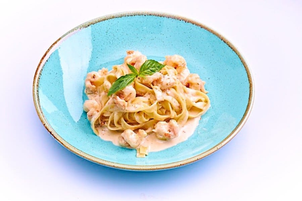 феттучини с креветками